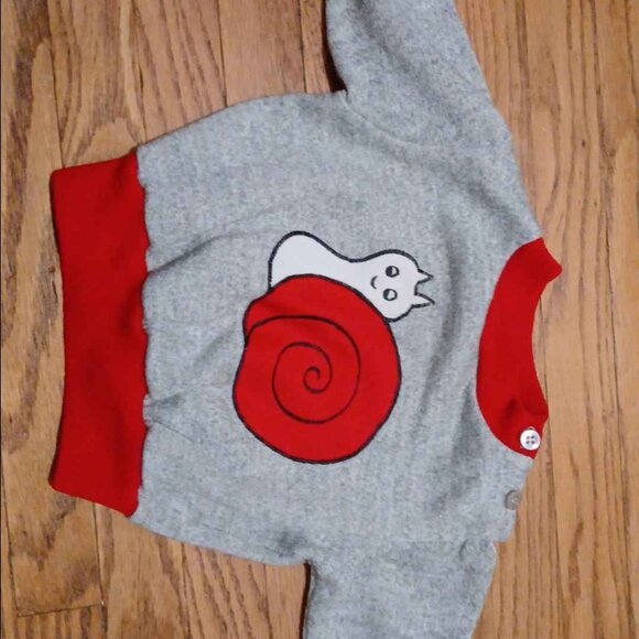 Vintage Sears Baby Snail Pullover Sweater Infant Kids Clothing 80s 90s - Picture 3 of 5
